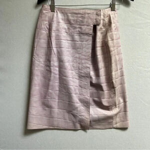 Danier Leather Crocodile Embossed Wrap Skirt Sz 12